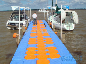 Ponton flottant de luxe en HDPE de haute qualité avec une capacité de 350 kg/m, durée de vie de 10 à 15 ans, certifié ISO/CE/TUV pour bateaux et navires - Product Image 2