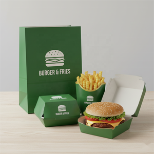 Boîte à emporter pour poulet frit personnalisée, papier kraft, ailes, frites, nuggets, caja para hamburguesa - Product Image 5