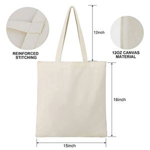 High Quality Custom Printed Organic Cotton Canvas Tote <b>Bag</b> Ladies Style Handled Beach <b>Bag</b> for Gift Promotions with Custom Logo - Product Image 2