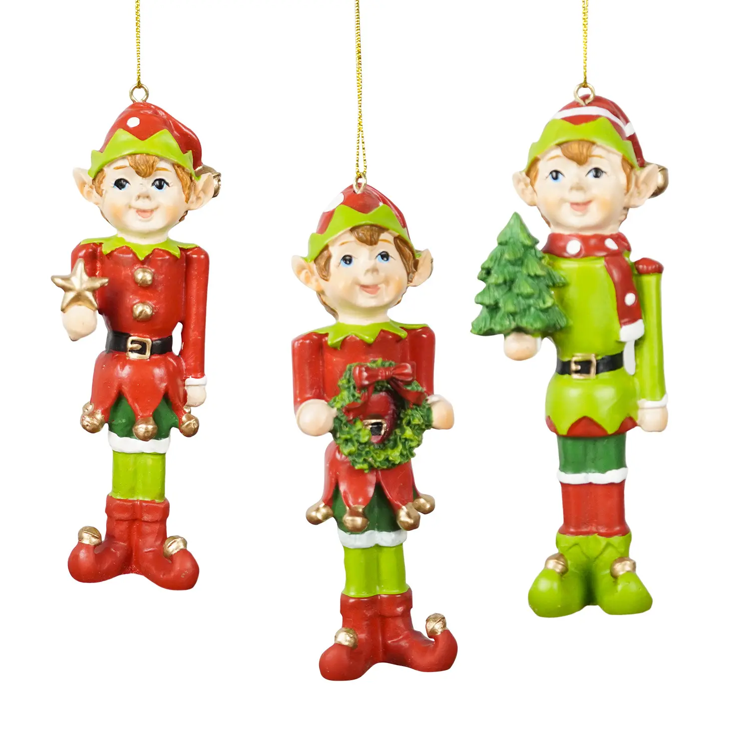 Wholesale 2024 new Christmas elf pendant resin Christmas tree decorations ornaments