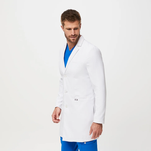 <span class=keywords><strong>Camice</strong></span> da laboratorio medico disegna giacca bianca da laboratorio ospedaliero giacca uniforme ricamata <span class=keywords><strong>camice</strong></span> da laboratorio lungo sottile da <span class=keywords><strong>uomo</strong></span> - Product Image 2