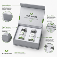Coffret Cadeau Personnalisé pour Stylo d'Injection Portable, Kit Médical, Design Rigide Magnétique, Insert en Mousse en Forme de Livre, Gaufrage Écologique Personnalisé