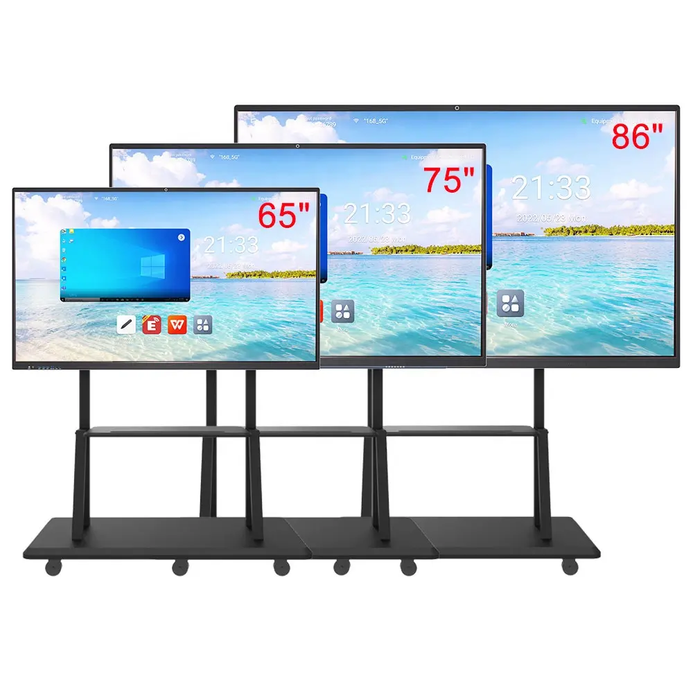 55/65/75/86/105/110 inch LCD hiển thị cuộc họp kỹ thuật số bảng tương tác trường giảng dạy giáo dục điện tử 4k bảng thông minh