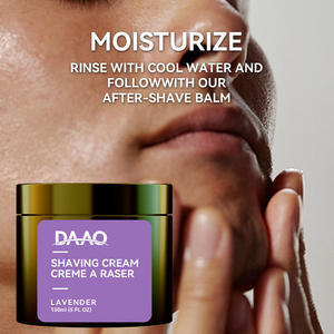 Crème à raser à la lavande pour hommes, apaisante et hydratante, mousse riche pour peaux sensibles, rasage en douceur - Product Image 5