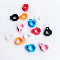 Anneau de protection anti-perte en silicone noir de 8 mm pour aide auditive, stylo capacitif, crayon, stylo à bille, pour personnes âgées et enfants
