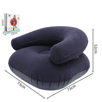 Canapé gonflable simple en PVC floqué, confortable et doux, idéal pour salon et appartement - Vente en gros à chaud