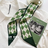 Petit foulard en soie coréen bandeau pour femmes sac foulards maigres ceinture longue à décorer bandeau foulard en soie tendance