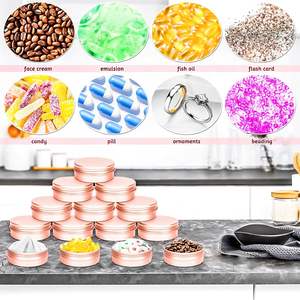 برطمانات قصدير معدنية ذهبية وردية علب قصدير ألومنيوم حاويات لوشن بلسم لحية مستحضرات تجميل - Product Image 5