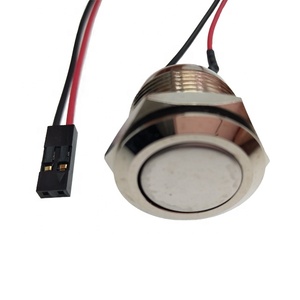 Throw SPST Momentary <b>Push</b> <b>Button</b> <b>Switch</b> IP65 19.2 mm Mount 12v with 2Pin with 50cm Cable - Product Image 1