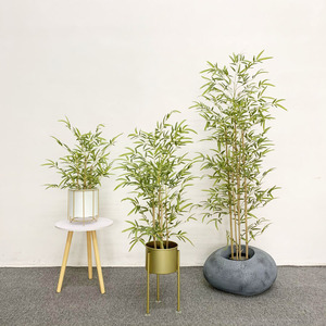 Piso interior Nuevo estilo <span class=keywords><strong>chino</strong></span> Simulación Plantas artificiales Decoraciones en maceta <span class=keywords><strong>Bambú</strong></span> - Product Image 2