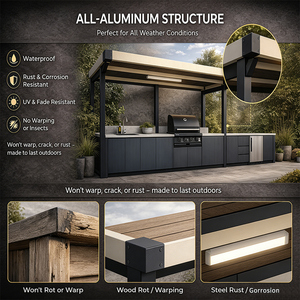 <span class=keywords><strong>Cocina</strong></span> Exterior Premium - Aleación <span class=keywords><strong>de</strong></span> Aluminio Resistente, <span class=keywords><strong>Módulos</strong></span> Multifuncionales, Ideal para Reuniones <span class=keywords><strong>en</strong></span> Jardín y Patio - Product Image 4