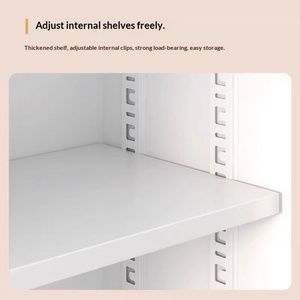 Archivador <span class=keywords><strong>de</strong></span> Acero con Borde Estrecho, Diseño Moderno y Simple, Desmontable, con Puerta <span class=keywords><strong>de</strong></span> Vidrio y Cerradura, para Almacenamiento <span class=keywords><strong>de</strong></span> Datos <span class=keywords><strong>de</strong></span> Oficina - Product Image 4