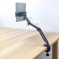 Support de téléphone et tablette flexible et empilable en alliage d'aluminium à trois sections pour lit et bureau, portable