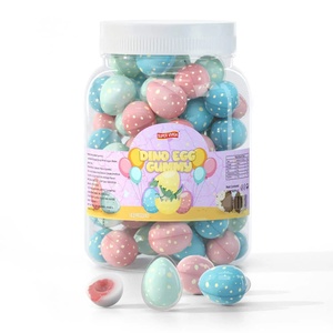 Venta al por mayor OEM: Caramelos de goma con forma de huevo de dinosaurio 3D, dulces de gelatina rellenos de mermelada con temática de dinosaurios jurásicos para recuerdos de fiestas de cumpleaños infantiles - Product Image 2