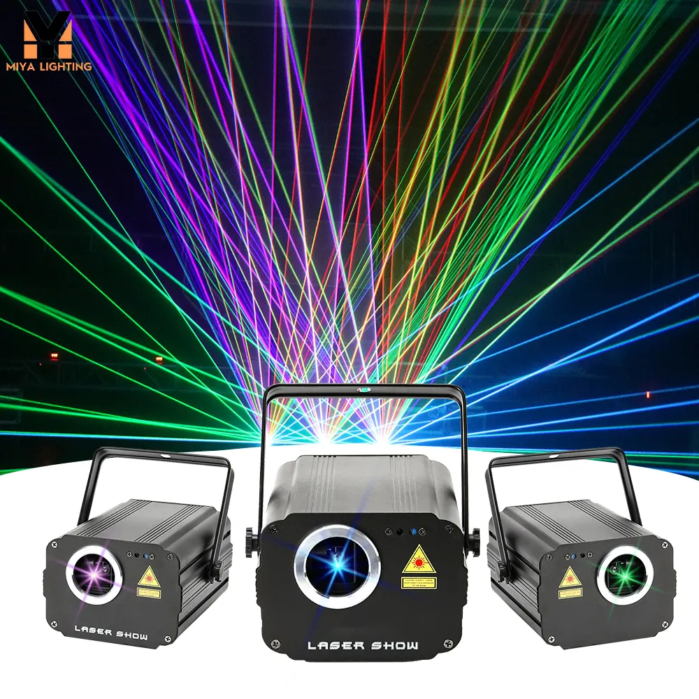 Neue Technologie 300 mW-2300 mW RGB Animation 3D-Laserlicht für Hochzeit Party Club Bühne Party