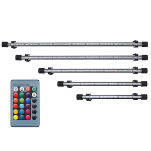 إضاءة <span class=keywords><strong>LED</strong></span> غاطسة لأحواض السمك بألوان RGB قابلة للتعتيم مع جهاز تحكم عن بعد، إكسسوارات إضاءة مقاومة للماء للأحواض وأوعية السمك - Product Image 1