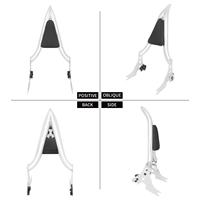 Appuie-dos arrière de moto chromé en forme de A, détachable, avec coussin passager universel pour Harley Sportster Sportster XL 2004-2022