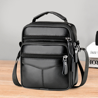 Sac à bandoulière tendance pour homme en cuir véritable, multi-poches, imperméable, durable, pour les voyages d'affaires, les activités de plein air