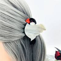 Griffe de cheveux en acétate de cellulose Pigeon pour femmes en vedette accessoires de cheveux en acétate d'oiseau avec conception de griffe