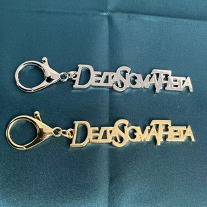 Llavero de Aleación de Zinc con Diseño de Logotipo Metálico Chapado en Oro y Plata, Estilo Vintage, Delta Sigma DST, Fabricante al por Mayor - Product Image 2