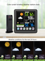 Station météo sans fil à écran tactile domestique capteur de prévisions extérieur thermomètre rétroéclairé hygromètre