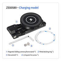 Support de téléphone magnétique flexible avec trépied et plaque de fixation rapide de 38 mm pour iPhone, Android, support mobile pour la photographie
