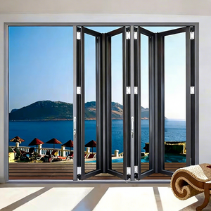<span class=keywords><strong>Puerta</strong></span> Plegable Moderna de Vidrio para <span class=keywords><strong>Terraza</strong></span>, Perfil de Aluminio Personalizado de Alta Calidad, <span class=keywords><strong>Puerta</strong></span> Plegable Tipo Acordeón para Espacios Comerciales - Product Image 4