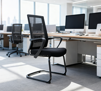 Chaise de bureau ergonomique moderne en maille, hauteur réglable, base pivotante, soutien lombaire indépendant, design confortable pour le bureau à domicile