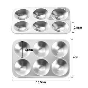 <span class=keywords><strong>Palette</strong></span> d'<span class=keywords><strong>artiste</strong></span> FOSKA en métal à 6 compartiments pour mélanger les couleurs, stocker la peinture, superposer les couleurs, séparer les petits objets et nettoyer les pinceaux - Product Image 4