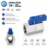 Mini-vanne à bille manuelle en acier inoxydable 304 316, filetage NPT BSPT, haute pression, OEM