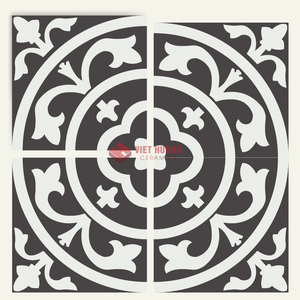 Baldosa de Cemento Hexagonal Minimalista de 200x200mm con Textura de Flores y Plantas, para Paredes y Pisos Interiores Modernos, Comercio Internacional B2B - Product Image 2