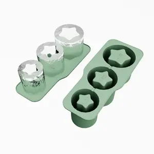 New Reusable Silicone Ice Mold For Stanley Cup 3Pcs Silicone Hollow Cylinder Ice Mold Maker Tray With Lid For 40OZ Stanley Cup