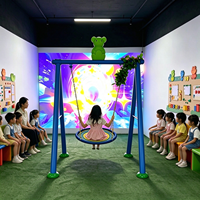 Balançoire interactive intelligente commerciale avec effets de projection, images HD pour centre de jeux intérieur, centres commerciaux, parc d'attractions