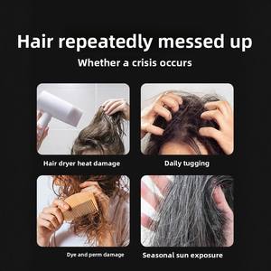 Huile de croissance capillaire <span class=keywords><strong>pour</strong></span> <span class=keywords><strong>cheveux</strong></span> secs et crépus - Traitement hydratant anti-frisottis <span class=keywords><strong>pour</strong></span> le cuir chevelu à l'argan marocain et au romarin, sans rinçage, réparatrice et nourrissante - Product Image 2