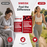 Capsules d'extrait de canneberge 1000mg PACs Proanthocyanidines Complément alimentaire naturel pour la santé digestive des adultes 90