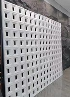 Panneau mural en PU 3D léger à 9 blocs, décoration murale intérieure et extérieure