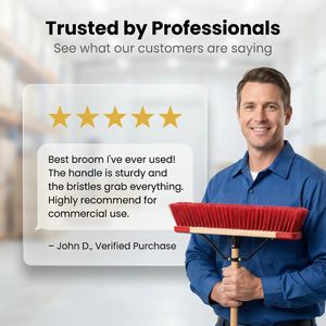 Heavy Duty 24" Outdoor <strong>Deck</strong> <strong>Brush</strong> with Steel Bracket, Sustainable FSC Wood Push Broom for Garden Patio &amp; Garage Cleaning - Product Image 6