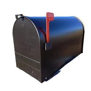 Grande caixa de correio desbloqueado em aço galvanizado americano para jardim