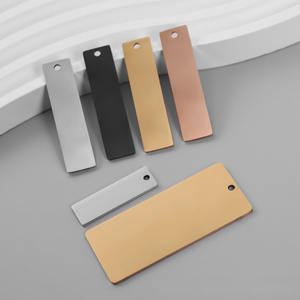 304 in acciaio inox finitura a specchio rettangolo ornamenti portachiavi barra vuota per incisione - Product Image 2