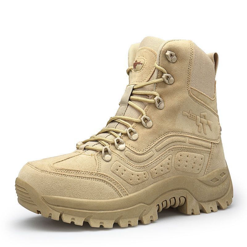 Custom Black Genuine Leather Combat Boots