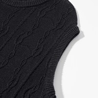 Robe longue sans manches en mélange de fibres de papier et de lyocell Thousand Yan pour femme, tricot torsadé, col rond, coupe ample et droite, décontractée et polyvalente