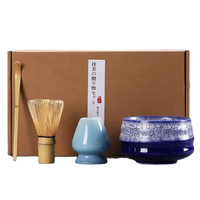 Ensemble Matcha : Fouet en bambou pour le thé Matcha, fouet et bol traditionnels pour Matcha (4 pièces) MC02