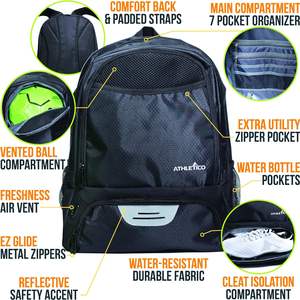 Mochila de Fútbol y Baloncesto con Compartimento para Balón y Zapatos, Muestra Gratis - Product Image 5