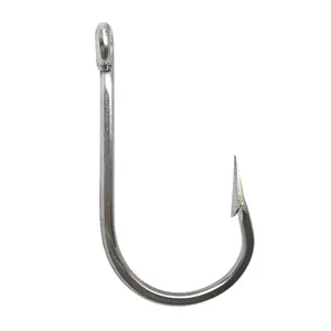 7732 High Quality Stainless Steel 4/0-12/0 Big Circle Fishing Hook Corrosion Resistance Barbed Tuna Hook Marine
