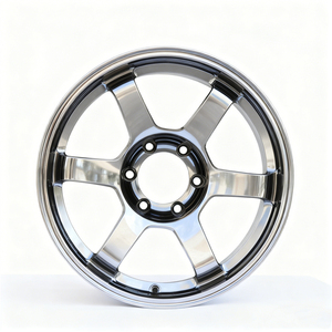 Jante de voiture forgée en alliage d'aluminium, chromée, à 5 ou 6 branches, à déport profond, 14 <span class=keywords><strong>15</strong></span> 16 17 18 19 20 21 22 26 pouces, 5X114.3 5X120 5X112 - Product Image 1