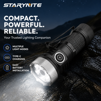 Lampe torche tactique STARYNITE haute puissance 1000LM RGB, lumière noire UV 365nm, torche LED rechargeable pour la détection de fuites et le durcissement