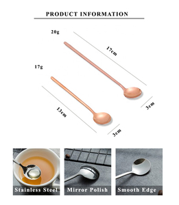 Nueva Taza de Metal Creativa de Acero Inoxidable 304 de 2026 con Cuchara de Café de Mango Largo y Bonito de 13cm, 15cm, 17cm en Plata, Oro Rosa y Negro - Product Image 5