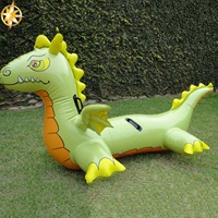 Dinosaure/Dragon gonflable Waterhan en PVC avec poignée pour piscine, usage extérieur, capacité 100-500 kg, moins de 5 passagers, modèle FAJ682I