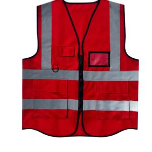 Factory Direct Customizable Safety Jacket Lightweight Polyester <b>Reflective</b> Multi-Pocket Work Vest Custom Logo for Industrial - Product Image 2