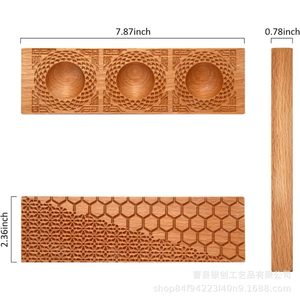 Wooden Wonton <b>Mold</b> Double Sided Pasta Maker For Kitchen Use With Pattern Design - Product Image 3